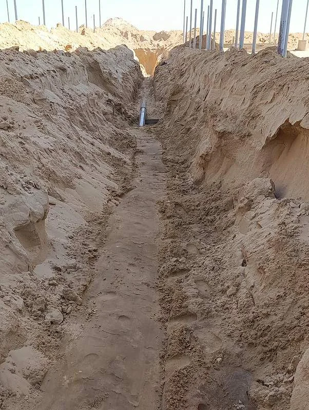أعمال التغذية والصرف لمزرعة الماعز — قبلي قارون