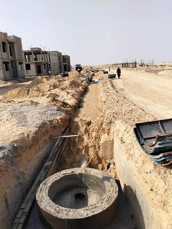 شبكات الصرف الصحي وتصريف الأمطار — مدينة السيسي